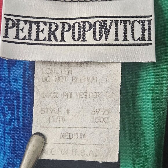 Peter Popovitch Ladies Multicolor Abstract Vintage Jacket Cardigan Size M USA - Picture 3 of 15